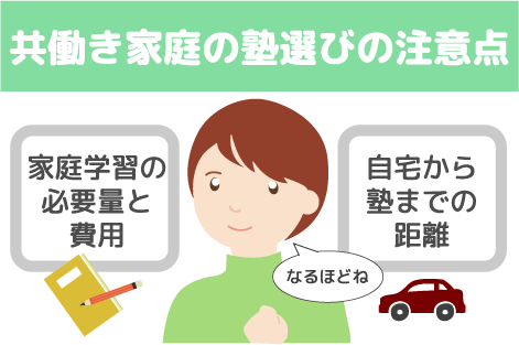 共働き家庭の塾選びの注意点