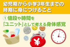 幼児期から小学3年生までの時期に身につけること①値段や時間を「ユニット」として考える身体感覚