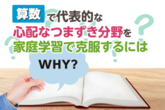 算数で代表的な心配なつまずき分野を家庭学習で克服するには