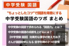 ”ちょっとしたコツ”で国語を得意にする 中学受験国語のツボ まとめ